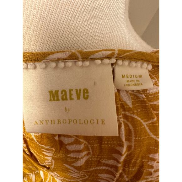 Maeve Anthropologie Letizia Ruffled Blouse Marigold Sz Medium - Picture 8 of 8